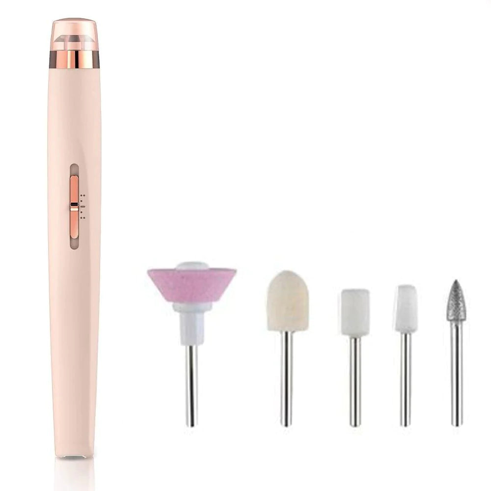 5-IN-1 Electric Nail Drill Kit Full Manicure+ Pedicure Tool USB Rechargeable by Lmyg