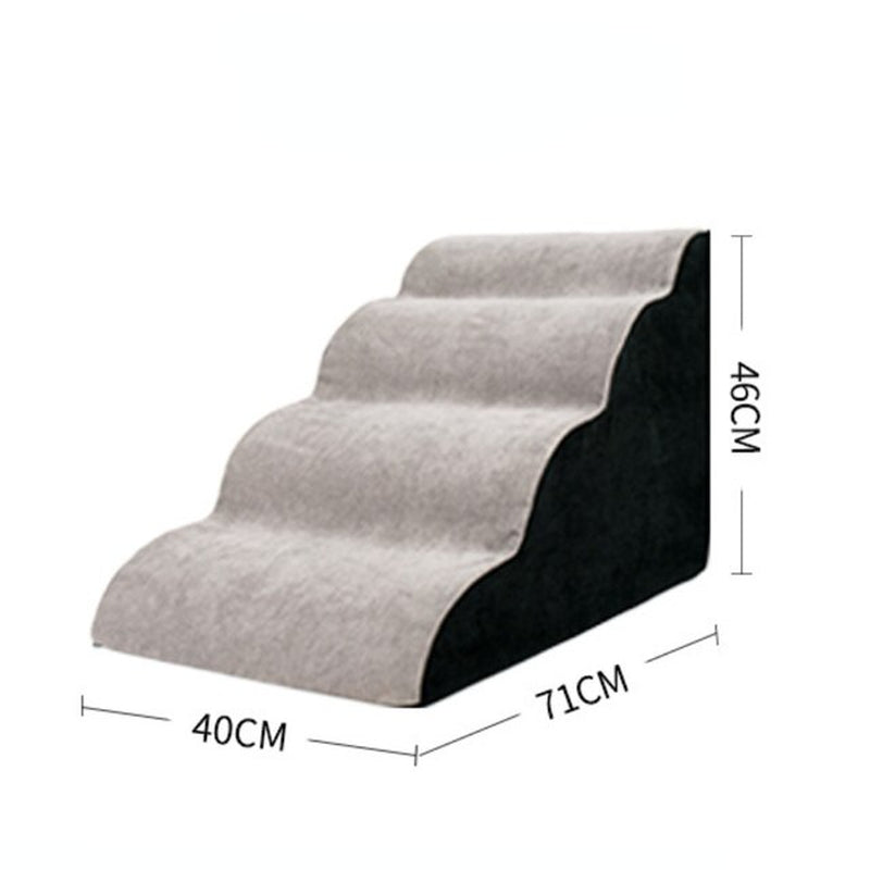 CAWAYI KENNEL Memory Foam Dog Sofa Stairs Pet 2/3/4 Steps Stairs for Small Dog Cat Ramp Ladder Anti-Slip Bed Stairs Pet Supplies